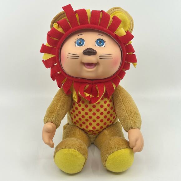 Cabbage Patch Kids CPK Stuffed Animal Lion Yellow Red Kids Fun Gift Plush Gift - Picture 1 of 7